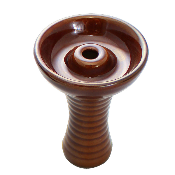 Ceramic Funnel Hookah Bowl - Brown