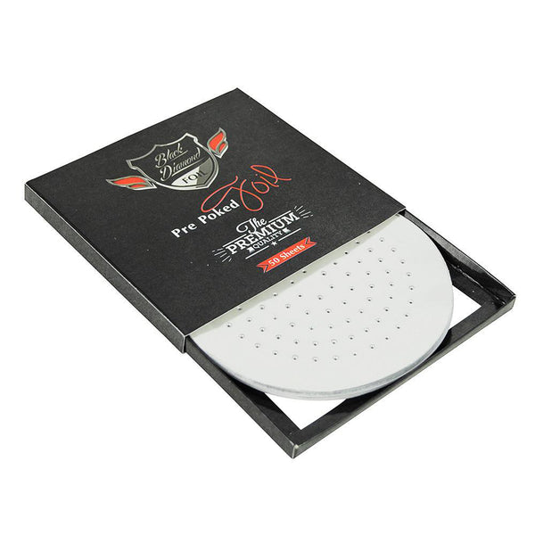 BLACK DIAMOND PRE-POKED HOOKAH FOILS 50PCS